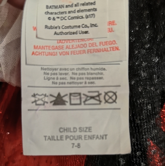 Harley Quinn DC Super Villain Dress Girls Size 7/8 Costume Tutu Dress - Picture 2 of 6